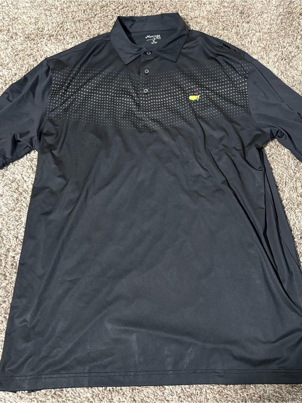 Masters Black Polo with Green Bird Logo
